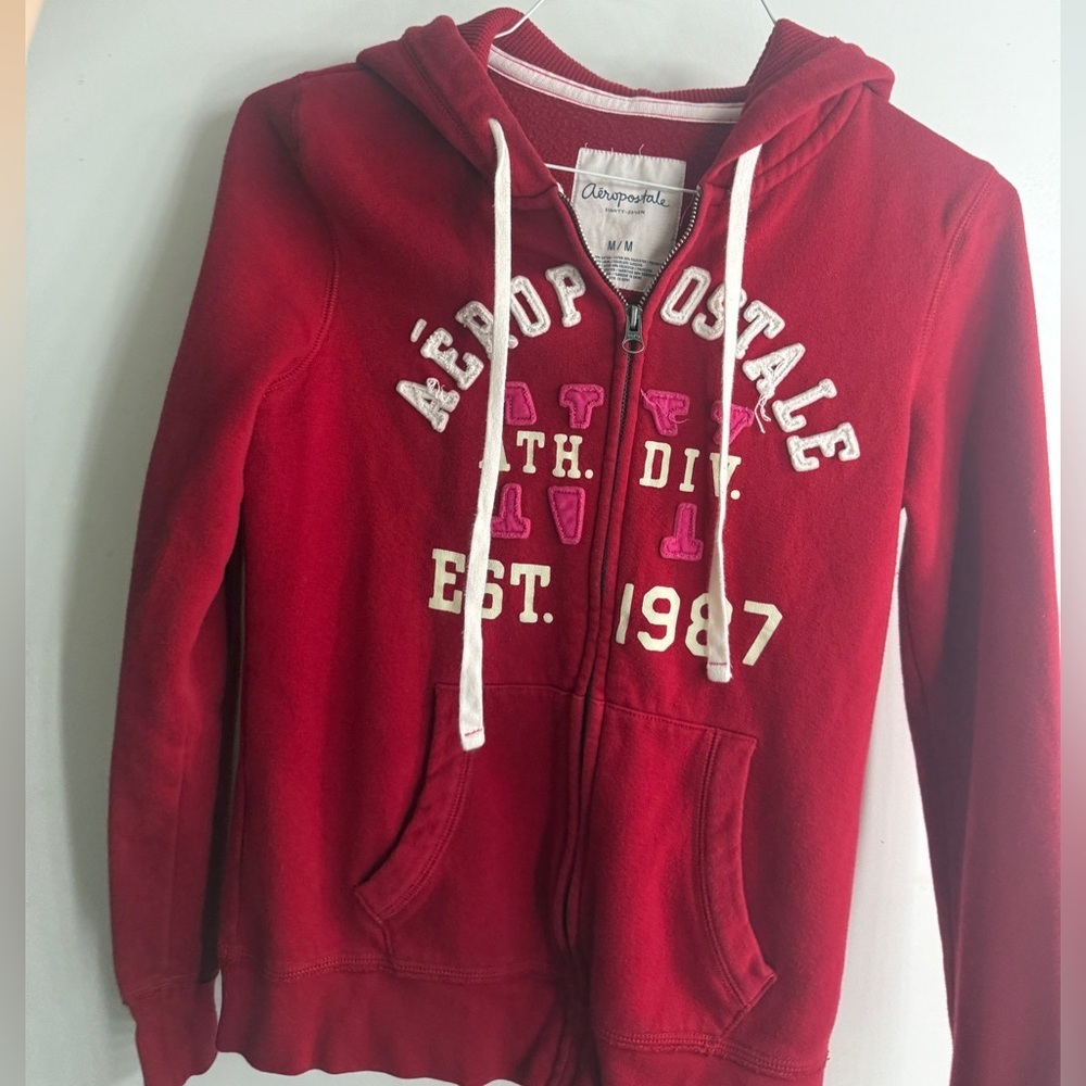 Aeropostale Vintage Pink/Red Zip-Up Jacket